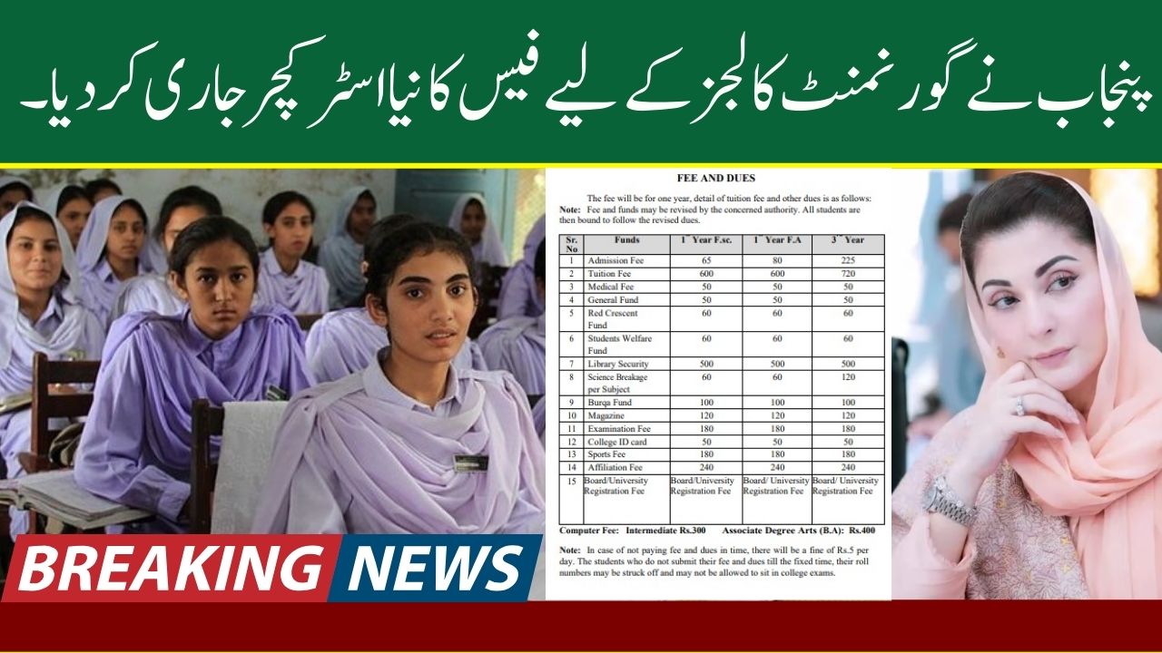 Breaking News Punjab Releases New Fee Structure for Government Colleges