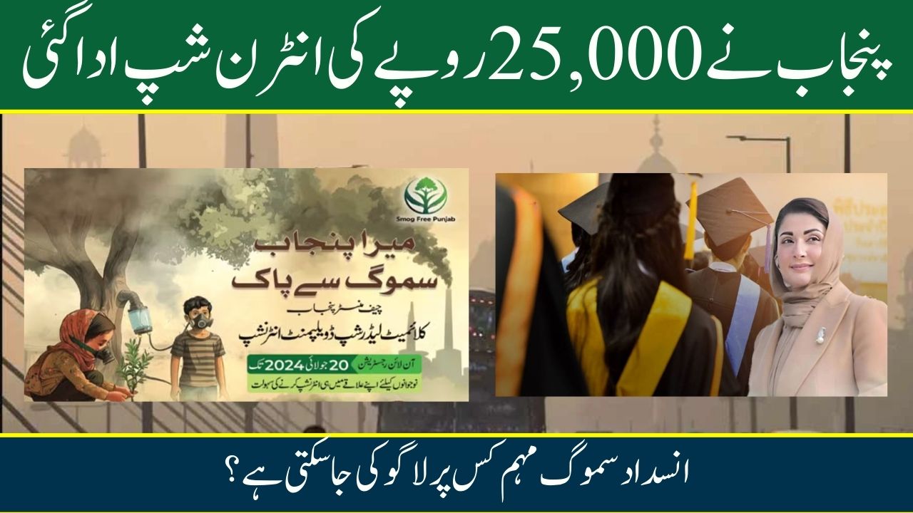 Punjab Paid Internship of 25,000 Rs To whom the Anti-Smog Campaign can be applied