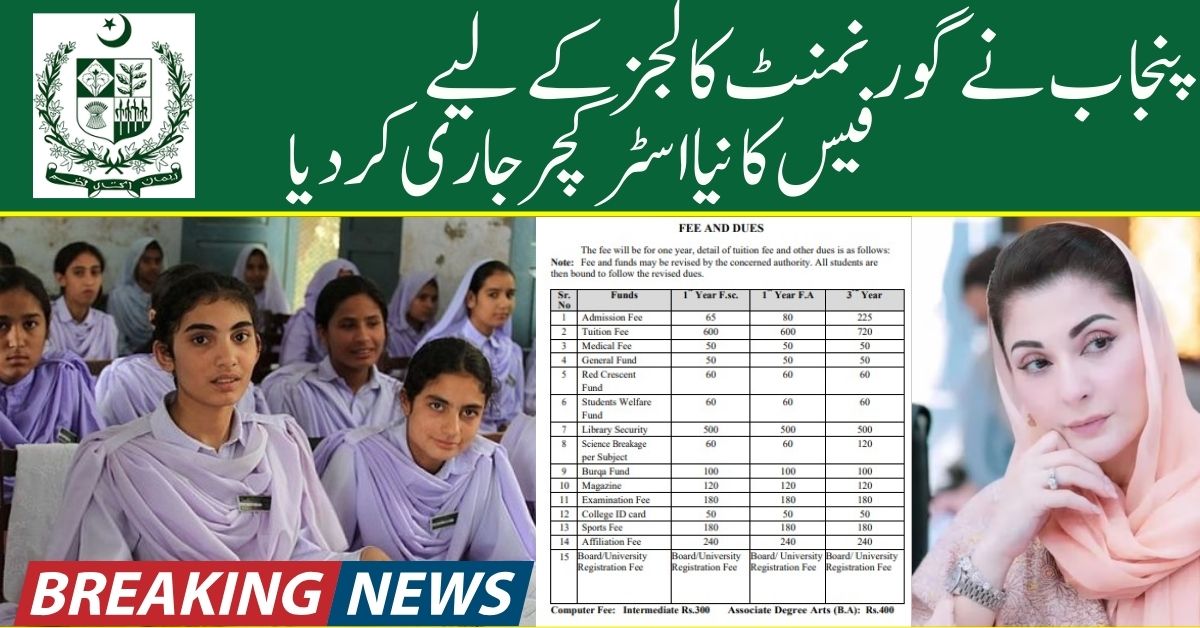 Breaking News Punjab Releases New Fee Structure for Government Colleges