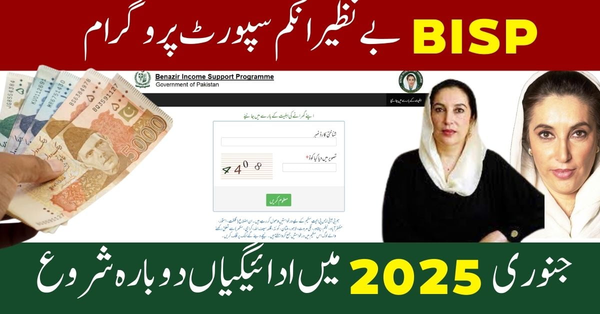 Benazir Income Support Program Resuming Payments in January 2025