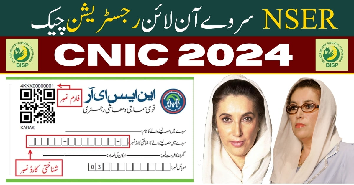 NSER Survey Online Registration Check CNIC 2024